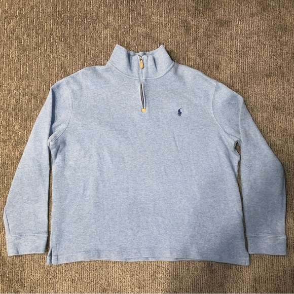 Polo Ralph Lauren Other - MEN’S Polo by Ralph Lauren Quarter Zip Pullover Baby Blue Size Large
